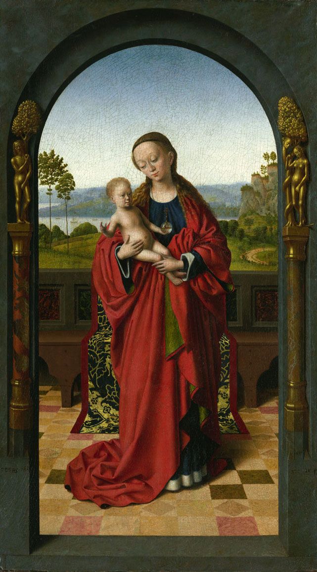 Petrus Christus: Mária a gyermekkel árkád alatt 