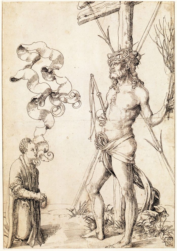 Hans Baldung Grien: Krisztus a kínszenvedés eszközeivel, 1504 körül