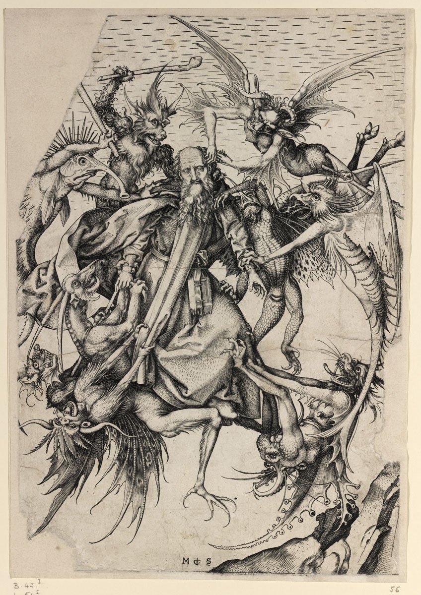 Martin Schongauer Remete Szent Antal szorongattatása 
