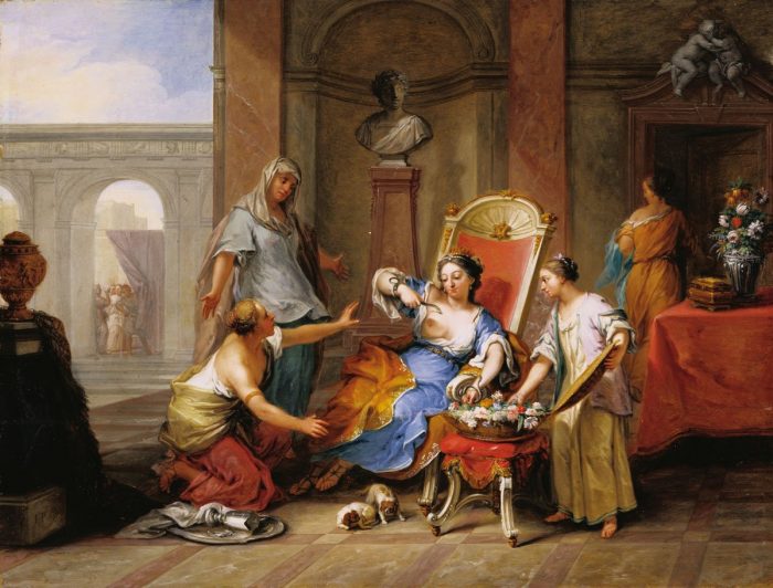 Johann Rudolf Byss: Kleopátra halála, 1710-1720 körül