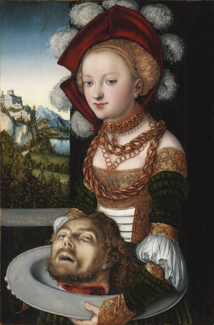 Id. Lucas Cranach: Salome Keresztelő Szent János fejével, 1530