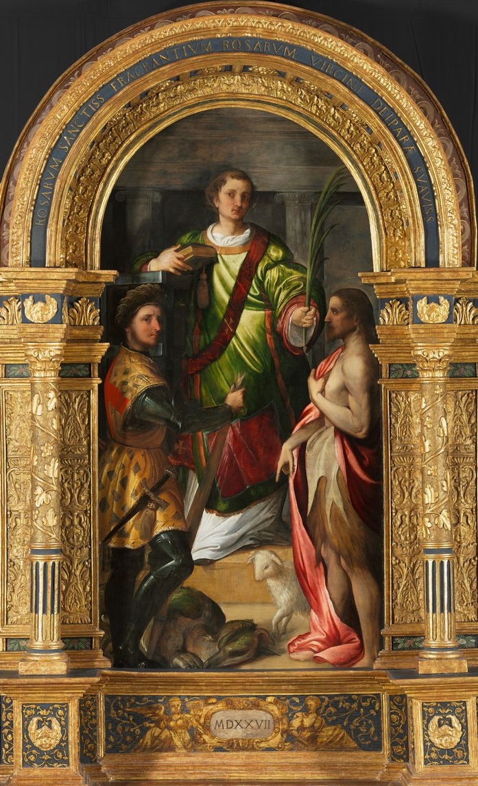 Giovanni Francesco Bembo: Szent Lőrinc, Szent György és Keresztelő Szent János, 16. század első fele